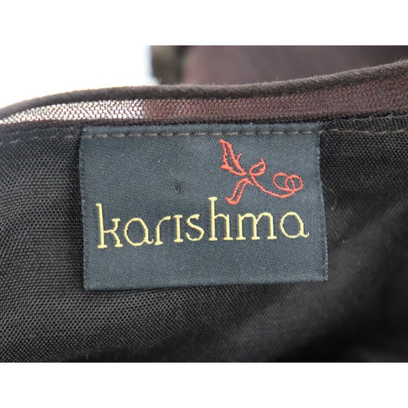 Karishma Indian Gown Size Medium Brown with Gold Floral Beading - Picture 2 of 16